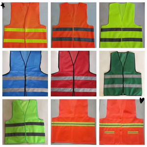 Amna Apparels Hot Sale Custom Logo Pockets Construction Wholesale High Visibility Reflective Breathable Cotton/Polyester <b>Vest</b> - Product Image 5