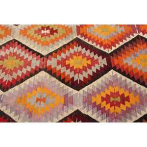 Tapis turc vintage 5,4 x 8,8 pieds, tapis oriental en laine rouge orangé - Product Image 3