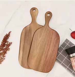 Tabla de cortar de bambú con asa, tabla de picar de madera, bandeja para servir charcutería - Product Image 5