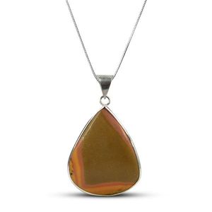 AAA โพลลี่โครเมี่ยมหินอาเกตธรรมชาติควอตซ์เรกิสร้อยคอล็อกเกตของผู้หญิงจี้แฟชั่นและจี้หินที่มีเสน่ห์ - Product Image 5