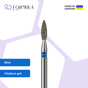 Electric Diamond <b>Nail</b> Bit Sharp Flame 1.8mm Blue Grit for Professional <b>Nail</b> Technicians - Product Image 1