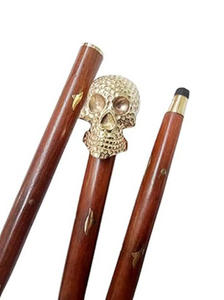 Bastón de madera de diseñador vintage de 36 "con mango de latón decorativo bastón para caminar para hombres y mujeres mayores para senderismo - Product Image 3