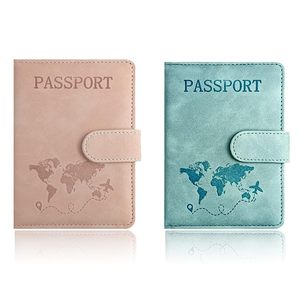 Cartera de Viaje de Cuero PU con Bloqueo RFID, Clip Antirrobo para Tarjetas de Crédito y Pasaporte, Porta Pasaportes - Product Image 1