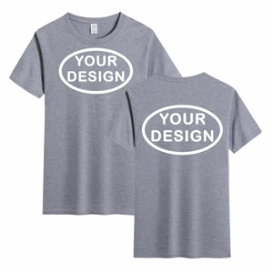 Camiseta de verano 100% de algodón para hombre y mujer, camiseta con logotipo personalizado, bordado o estampado de imagen - Product Image 2