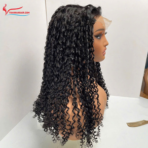 Perruques vietnamiennes extension de cheveux humains dentelle de couleur noire naturelle 4x4 suisse HD dentelle vapeur lutin bouclés prêt à expédier - Product Image 2