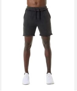 Street Wear Acid Washed and Worn Out Pants Male Loose Solid Color Thread Stitching Hip Hop Terry Shorts with Custom logos - Product Image 6