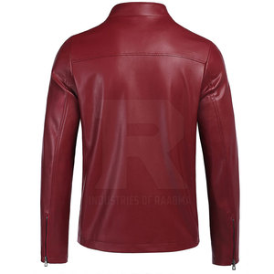 Veste en cuir véritable pour homme, matière douce, style intemporel, veste en cuir tendance pour homme, design moderne, coupe confortable - Product Image 3