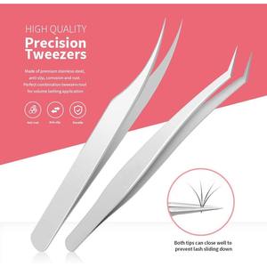 Pince à cils en acier inoxydable avec logo personnalisé outil de beauté avec pointe en fibre pour extension de cils - Product Image 3