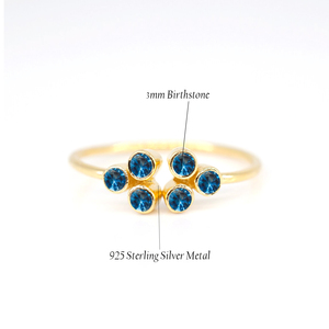 Bague en argent sterling 925 fine taille ronde plaquée or Original Vermeil minuscule Quartz améthyste pierre de naissance Moissanite pour femme - Product Image 5