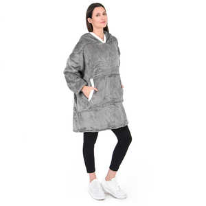 Coperta con Cappuccio Oversize Unisex in Flanella Stile Plaid Gigante in Poliestere e Pile per Casa o Viaggio Decorazione di Halloween - Product Image 5