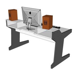 Escritorio StudioDesk SD68012 de Madera Natural para Estudio y Oficina, Ergonómico y Ensamblado para Uso en el Hogar, Hotel y Comedor - Product Image 3