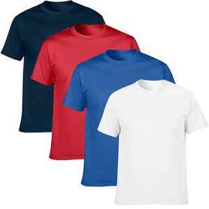 เสื้อยืดคอกลมสีพื้นสำหรับผู้ชายเสื้อคอตตอนเนื้อนุ่มระบายอากาศได้ดีดีไซน์ว่างเปล่าไซส์ใหญ่พิเศษ - Product Image 3