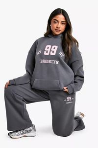 Chándales con capucha de gran tamaño con estilo personalizados para mujer, chándales de invierno de último diseño para mujer, chándales de algodón 100% para mujer - Product Image 5