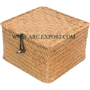 Advantageous Designing Rattan Storage <b>Basket</b> Home and Kitchen Square Shape Large <b>Table</b> Top Fancy <b>Basket</b> for Wholesale Supply - Product Image 1