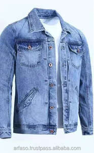 High Quality OEM Heavy <b>Man</b> <b>Black</b> Navy Blue Oversize Custom Logo Long Stand Collar Denim <b>Jeans</b> <b>Jacket</b> - Product Image 6