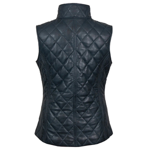 Recién llegado, Chaleco de cuero de motociclista para mujer, estilo informal, cuero genuino de alta calidad con relleno de algodón, precio bajo de MOQ para invierno - Product Image 5