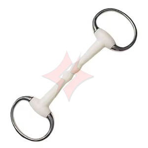 Haute qualité cheval caoutchouc ovale lien Eggbutt Snaffle Bit culottes en acier inoxydable Western hollandais Gag Bit allemand argent cheval - Product Image 6