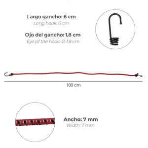 Polpo in gomma con ganci 1,0 metro 2 unità - Product Image 2