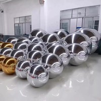 Портативный серебряный надувной зеркальный шар для декораций на костюмированных вечеринках и рекламных акций