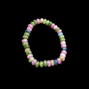 Bracelet extensible en quartz multi-tourmaline religieux fait à la main 8mm perles de pierres précieuses naturelles tendance dans le monde entier bijoux idée cadeau - Product Image 2