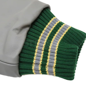 Fabricant pakistanais, faible MOQ, veste d'hiver en cuir et laine, col montant, logo frontal, écologique, coupe-vent, personnalisable - Product Image 5