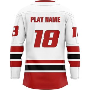 Nouveau 2025 dernier style hommes col en V sublimation brodé à manches longues personnalisé hommes maillot de hockey sur glace - Product Image 2