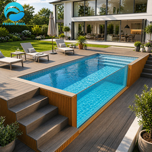 <span class=keywords><strong>Piscine</strong></span> hors sol semi-enterrée <span class=keywords><strong>avec</strong></span> jacuzzi et grande fenêtre pour jardin, idéale pour la maison, l'hôtel, la station balnéaire, ou comme <span class=keywords><strong>piscine</strong></span> conteneur extérieure. - Product Image 3