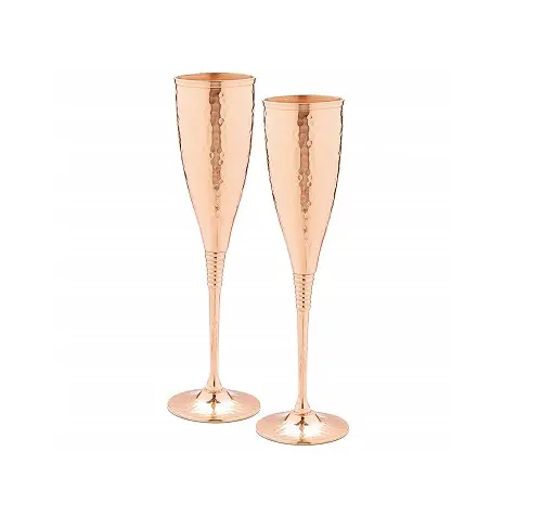 New Custom Design Electroplated Gold Rose Gold Colored Wine Goblets Glass For Champagne