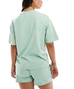 Conjunto de pantalones cortos de motorista de algodón puro 100% de moda de verano para mujer, venta al por mayor, ropa deportiva transpirable de talla grande, posición del logotipo de la rodilla delantera - Product Image 2