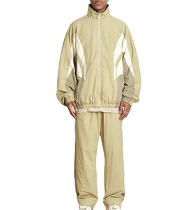 Custom Overhead Half Zip Waterproof Nylon Zipper Windbreaker Streetwear Color Blocking <b>Jacket</b> For <b>Men</b> - Product Image 3