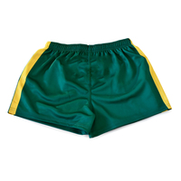 Celana Pendek Olahraga Polyester Dua Warna, Cepat Kering, Bernapas, dengan Logo Custom, Langsung dari Pabrik Grosir, Kantong Ritsleting Ganda