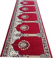 Tapis de prière islamique classique Avior en polypropylène, tissé, antidérapant, lavable, à poils moyens, style persan, pour la maison