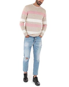 Custom Men's Clothing Crewneck Sweaters Plain Cotton Blank Men's Pullover Casual Wool Knitted Striped Sweaters Breathable 2023 - Product Image 4