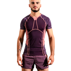 Vente en gros MMA Bjj Rash Guard Chemises de compression à manches longues personnalisées Concevez votre propre vêtements d'arts martiaux extensibles en polyester spandex - Product Image 1