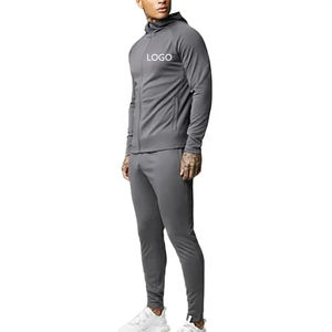Vente en gros Logo personnalisé Respirant Coton Polyester Slim Fit Survêtements à capuche pour hommes Vêtements de fitness Survêtements - Product Image 1