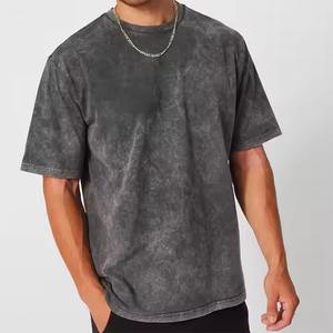 T-shirt oversize à manches courtes pour hommes de haute qualité Logo personnalisé Respirant Lavage à l'acide solide Coupe ample Plus Size Design vierge - Product Image 5