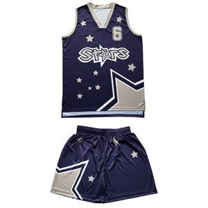 Tenue d'équipe de basketball personnalisée avec impression numérique sans manches, maillots et shorts pour hommes, ensemble sportif unisexe, kit 100% polyester - Product Image 1