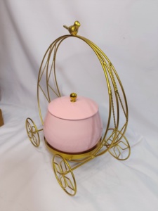 ฝาปิดกล่องเหล็กโลหะสำหรับเก็บอาหารเครื่องครัวขาตั้งจักรยานสีชมพูทำจากอลูมิเนียมสีทองสำหรับตกแต่งบ้านดีไซน์ล่าสุด - Product Image 4