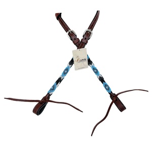 Top Tendance Personnalisé En Cuir Western Équitation Headstall avec Unique Perlé Split Oreille Conception Prix Compétitif - Product Image 3