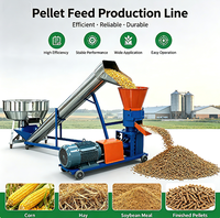 Máquina Eléctrica Pequeña para Producción de Pienso en Pellets para Animales, Aves de Corral, Pollos y Patos, Equipo de Línea de Procesamiento de Pellets para Uso en Granjas