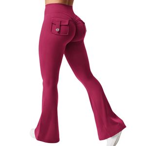 Leggings de yoga pour femmes, taille haute, 2024, évasés, extensibles, doux, respirants, pantalons de sport pour la salle de sport, vêtements de sport, port confortable - Product Image 4
