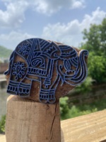 Balok Gajah Kayu Ukiran Tangan |   Stempel Cetak Blok Tangan Tradisional India |   Cetakan Tekstil Blok Kayu untuk Grosir