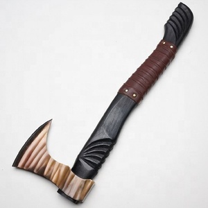 ชุดช้อนส้อมโอเอ็มทำด้วยมือด้ามไม้และปลอกหนังชั้นดีด้ามจับทำจากเหล็กคาร์บอนสูง - Product Image 2