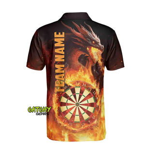 Polos unisexes à sublimation personnalisée, design gratuit, vêtements de sport d'équipe pour adultes imprimés sur tissu en polyester - Product Image 3