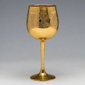 Cáliz de vino de Metal adornado de la gracia divina de VinumBless, copa de acabado antiguo tradicional para rituales religiosos y altares de Iglesia - Product Image 2