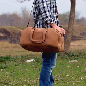 Wholesale Travelling <b>Bag</b> Cowhide <b>Leather</b> Duffel Luggage <b>Bag</b> Carryall Weekender Overnight Gym Sports Carry on Travel <b>Bags</b> - Product Image 5