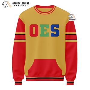 Sweat-shirt en chenille brodé inspiré de l'Ordre de la Croix de Pâques grecque pour femmes et hommes, sororité, fraternité, grande taille - Product Image 5