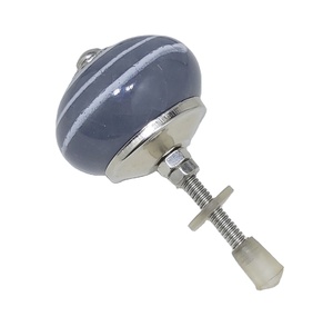 Bandes blanches industrielles boutons en céramique gris foncé poignées de tiroir pour armoire cuisine chambre salon salle à manger - Product Image 3