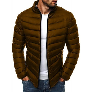 Vestes matelassées à capuche pour hommes personnalisées OEM 2024, style streetwear, légères et chaudes, rembourrage en coton, tissu 300g, personnalisable - Product Image 1