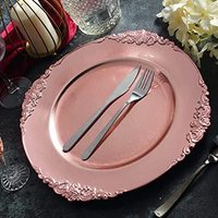 Assiette de Présentation Écologique en Métal Plaqué Or pour Hôtels, Restaurants et Mariages – Taille et Logo Personnalisables, Design Moderne